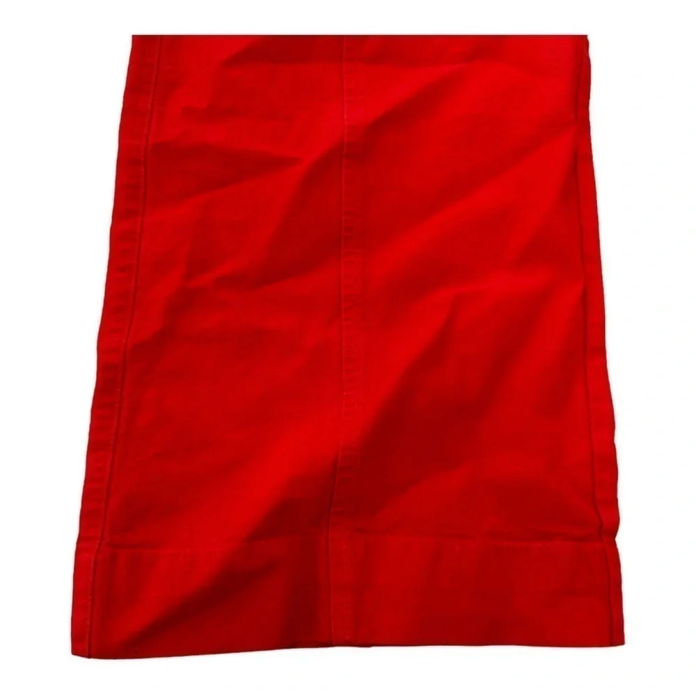 Free People High Rise Drawstring Straight Leg Red Pant - Picture 4 of 9